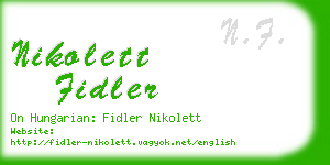 nikolett fidler business card